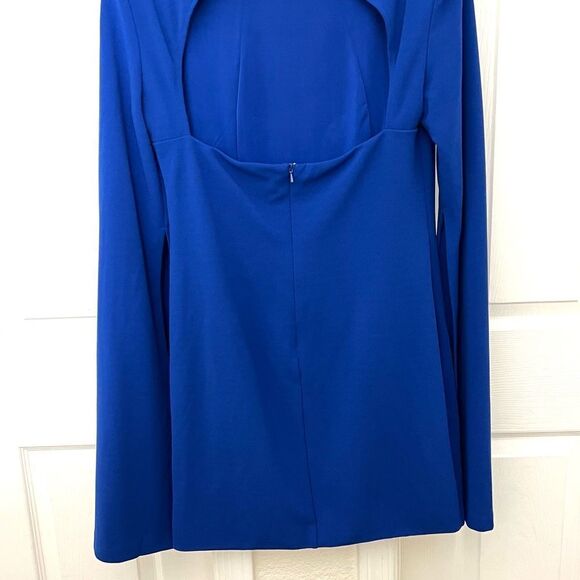 Mossman Cobalt Blue Sense Of Mystery Night Out Dress Long Sleeve Mini Size 10 - Picture 9 of 16